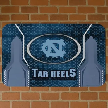 North Carolina Tar Heels Hexagon Oval Light Blue Doormat