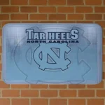 North Carolina Tar Heels Pixel Blur Light Blue Doormat