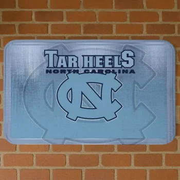 North Carolina Tar Heels Pixel Blur Light Blue Doormat