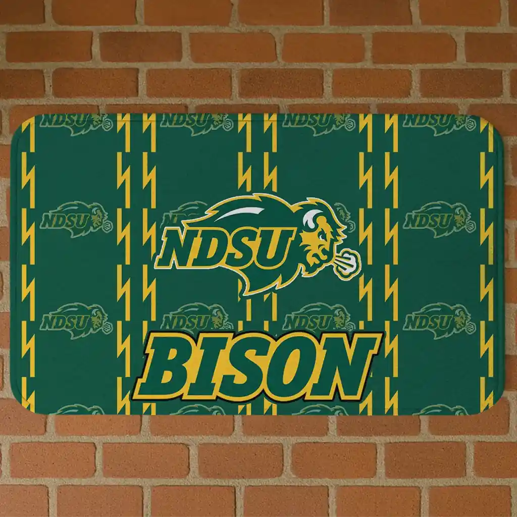 north-dakota-state-bison-bolt-row-green-doormat-best-selling.webp north dakota state bison bolt row green doormat best selling