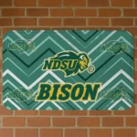 north-dakota-state-bison-chevron-geometrics-green-doormat-best-selling.webp