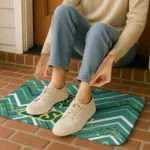 north-dakota-state-bison-chevron-geometrics-green-doormat-best-selling.webp