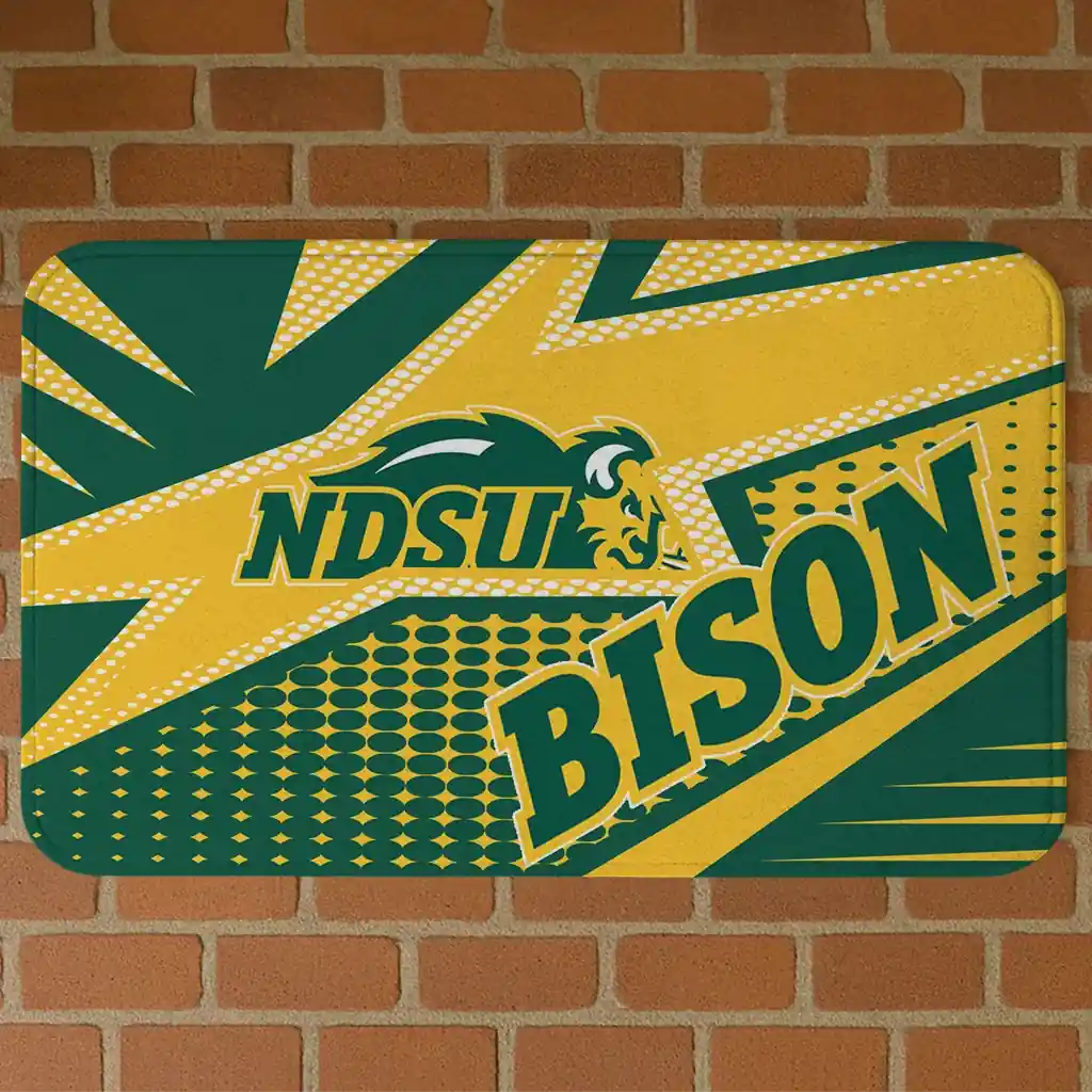 north-dakota-state-bison-sharp-flash-green-doormat-best-selling.webp north dakota state bison sharp flash green doormat best selling