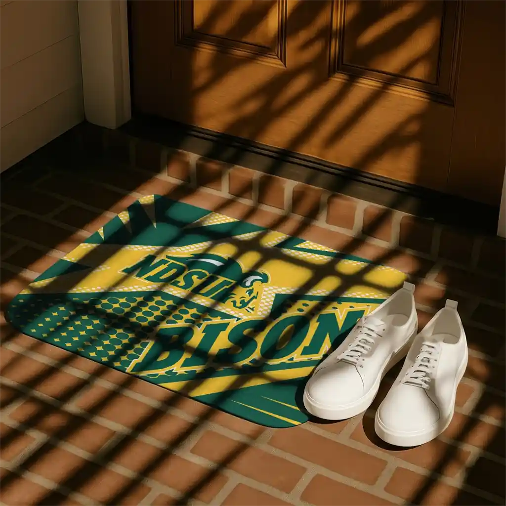north-dakota-state-bison-sharp-flash-green-doormat-trendy.webp