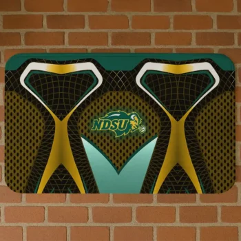 North Dakota State Bison Torso Pattern Doormat
