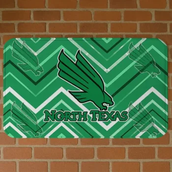 North Texas Mean Green Chevron Geometrics Green Doormat