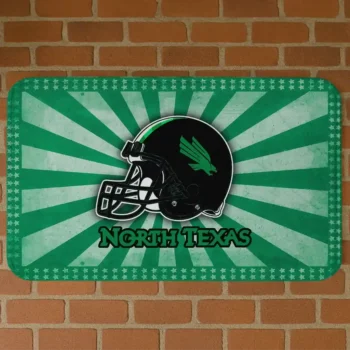 North Texas Mean Green Helmet Centerpiece Green Doormat