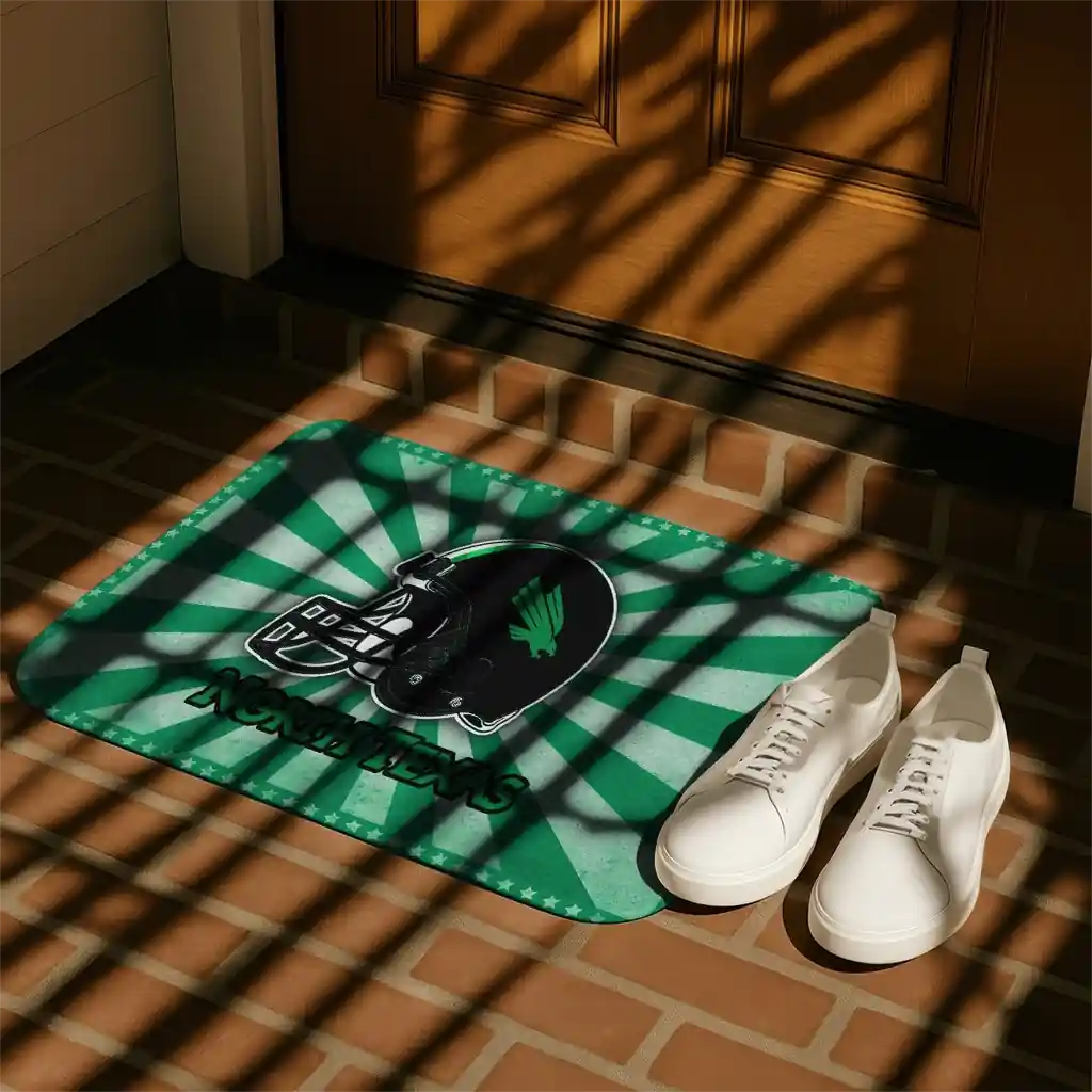 north-texas-mean-green-helmet-centerpiece-green-doormat-trendy.webp