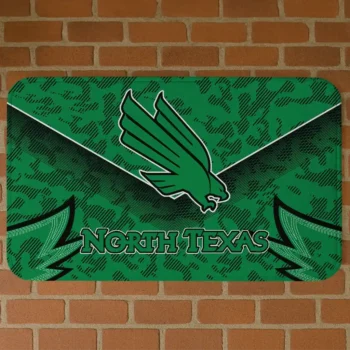 North Texas Mean Green Layered Lines Green Doormat