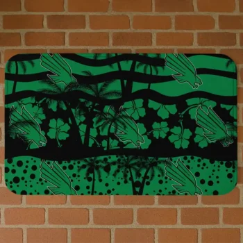 North Texas Mean Green Palm Silhouette Green Black Doormat