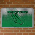 North Texas Mean Green Pixel Blur Green Doormat