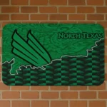 North Texas Mean Green Tribal Detailing Green Black Doormat