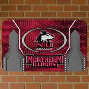 Northern Illinois Huskies Hexagon Oval Red Doormat