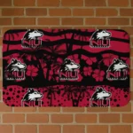 Northern Illinois Huskies Palm Silhouette Red Black Doormat