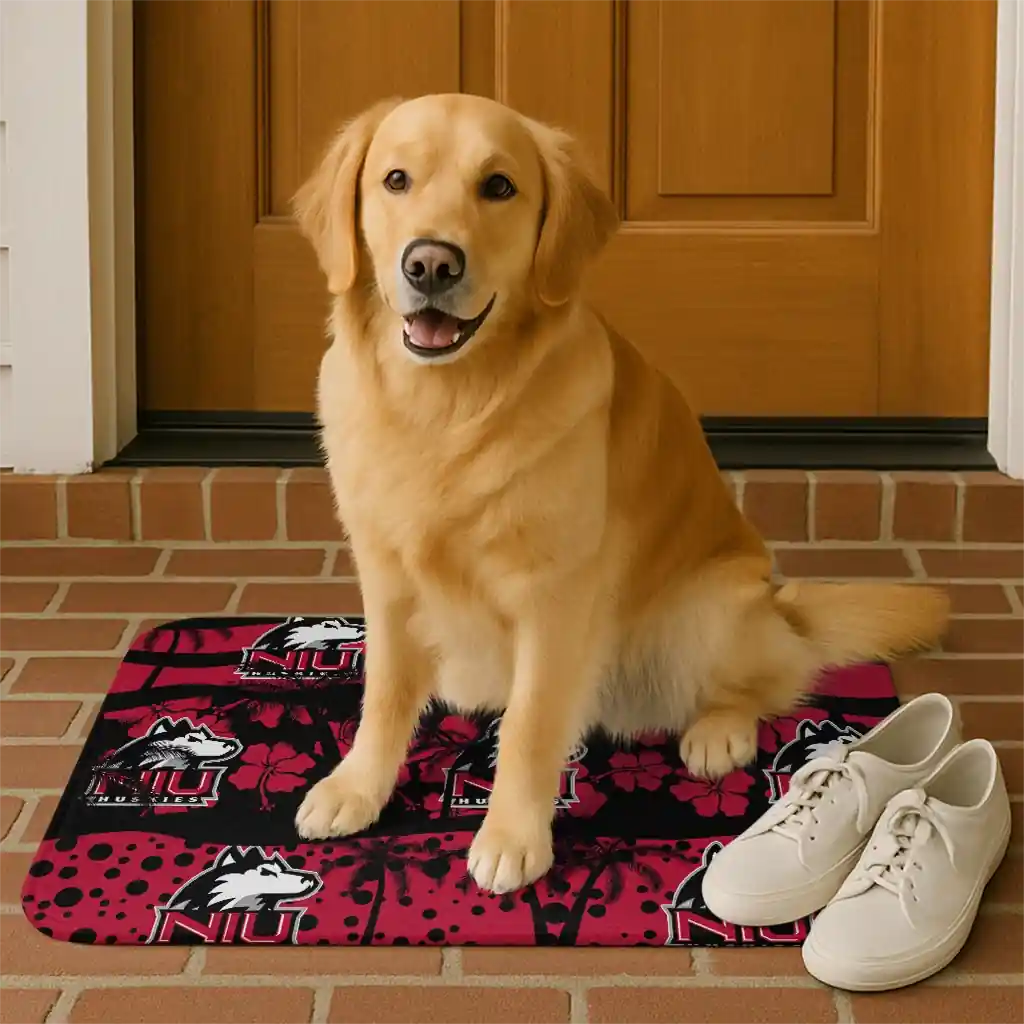 northern-illinois-huskies-palm-silhouette-red-black-doormat-high-quality.webp