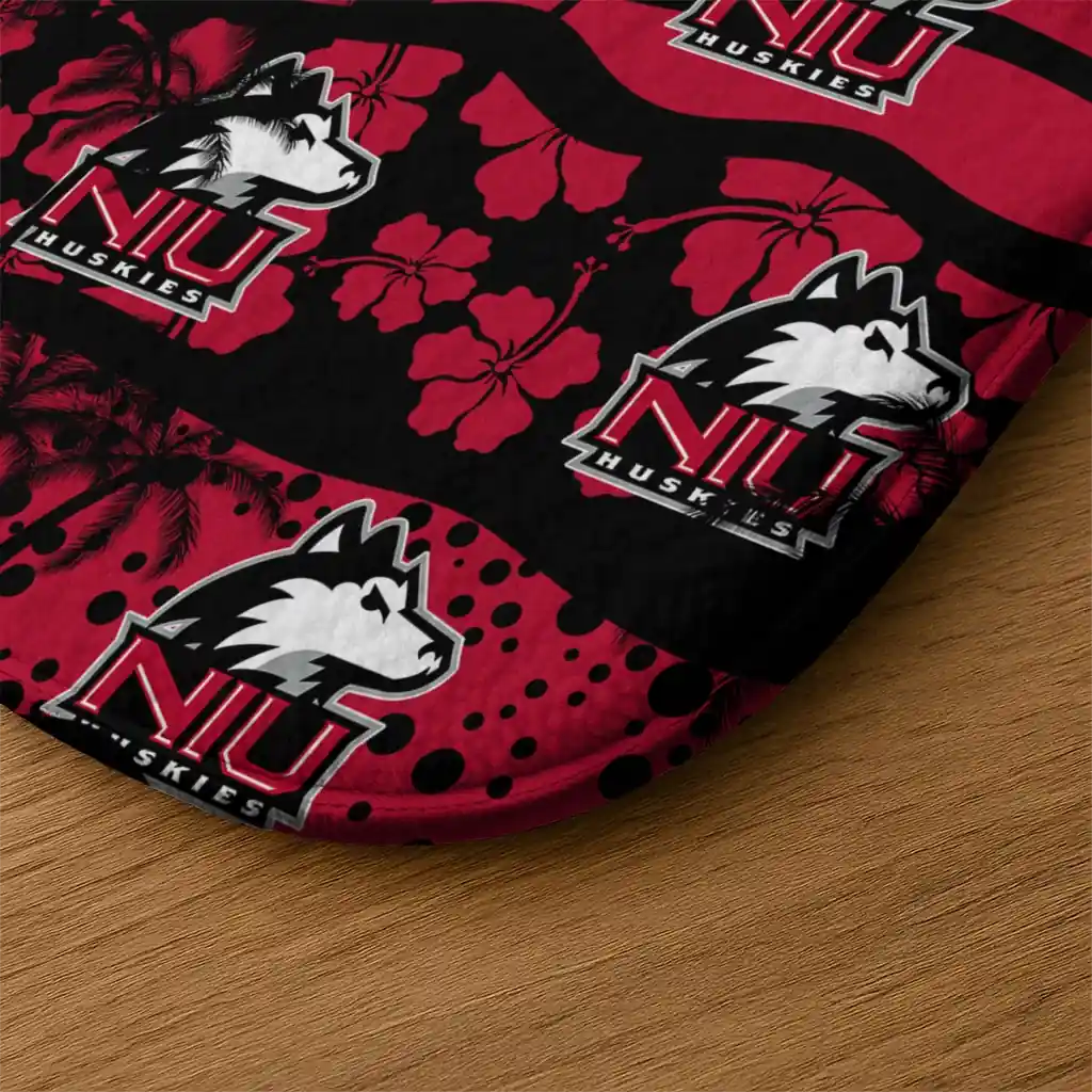 northern-illinois-huskies-palm-silhouette-red-black-doormat-latest-model.webp