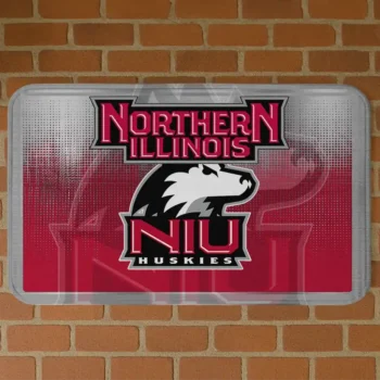 Northern Illinois Huskies Pixel Blur Red Doormat