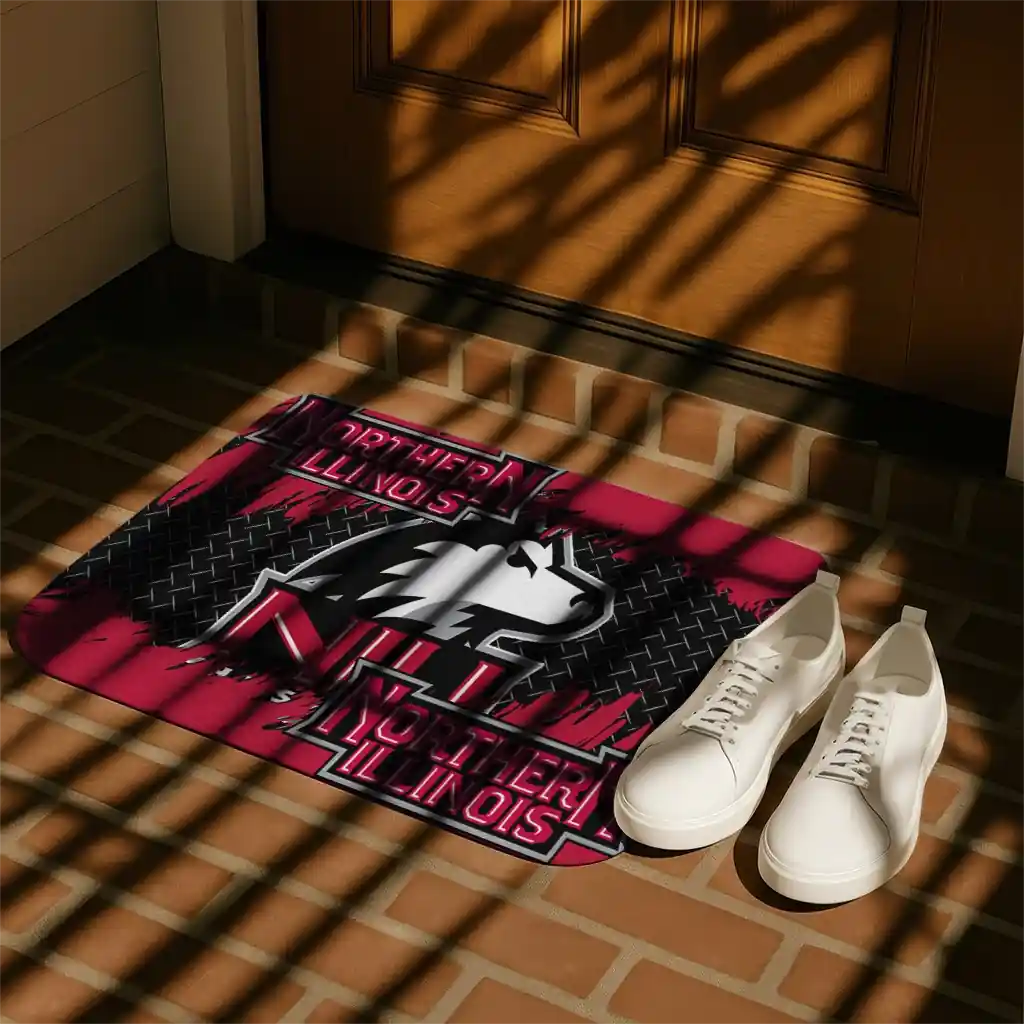 northern-illinois-huskies-plate-rip-red-doormat-trendy.webp