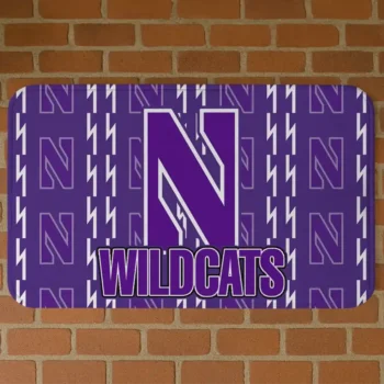 Northwestern Wildcats Bolt Row Purple Doormat