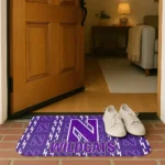 northwestern-wildcats-bolt-row-purple-doormat-best-selling.webp