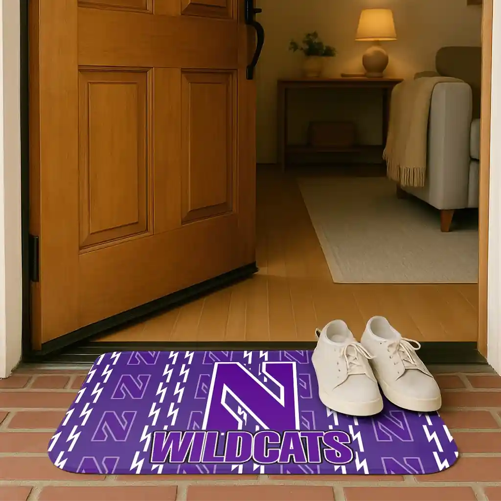 northwestern-wildcats-bolt-row-purple-doormat-fashion-forward.webp