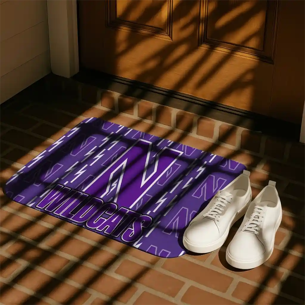 northwestern-wildcats-bolt-row-purple-doormat-trendy.webp