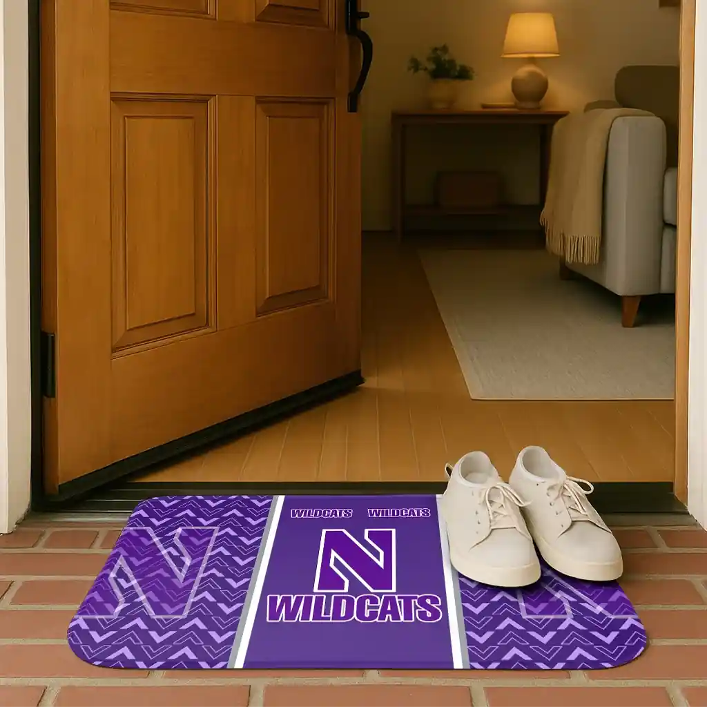 northwestern-wildcats-chevron-stack-purple-doormat-fashion-forward.webp