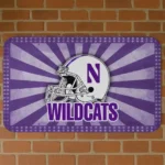 northwestern-wildcats-helmet-centerpiece-purple-doormat-best-selling.webp