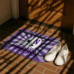 northwestern-wildcats-helmet-centerpiece-purple-doormat-best-selling.webp