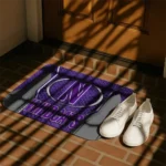 northwestern-wildcats-hexagon-oval-purple-doormat-best-selling.webp