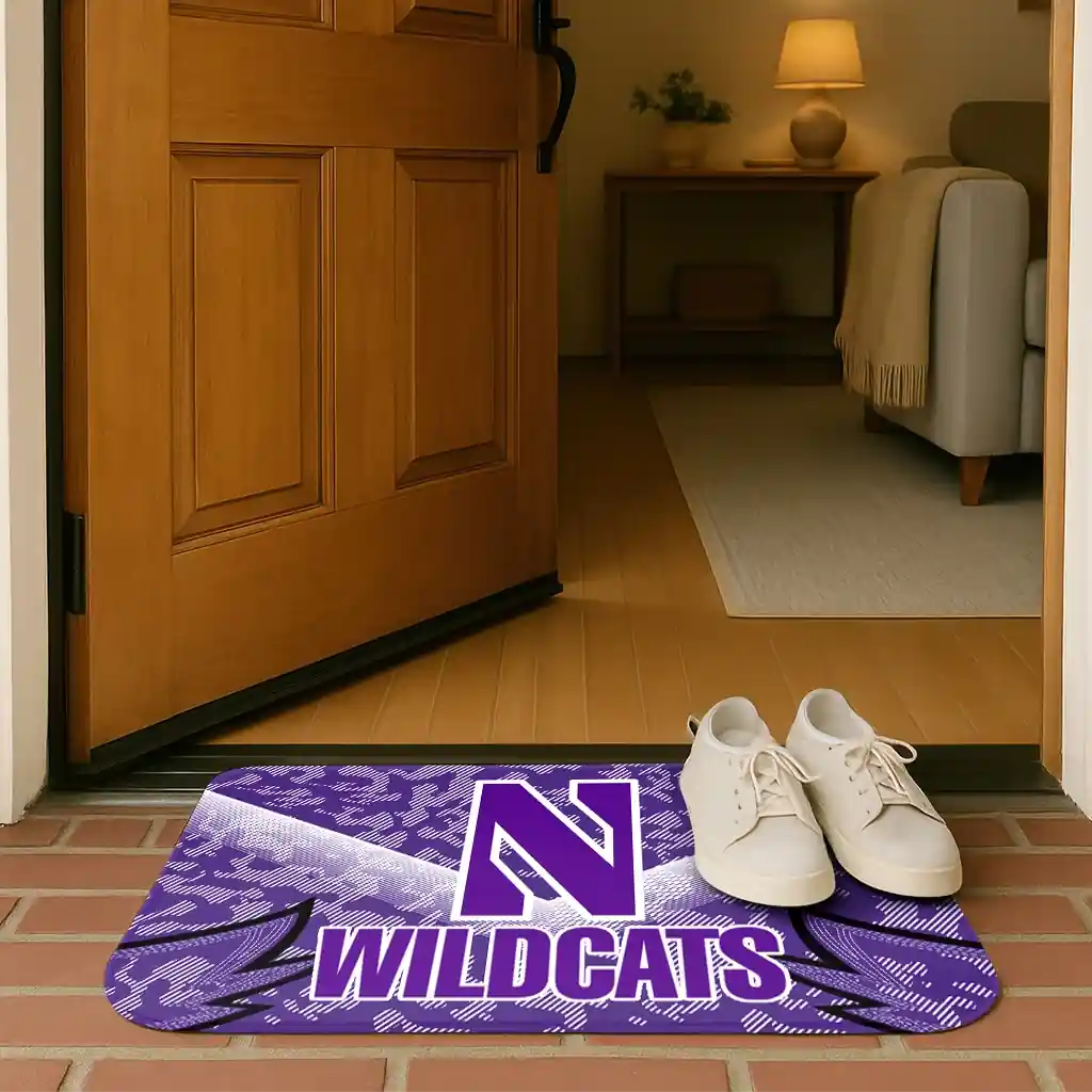 northwestern-wildcats-layered-lines-purple-doormat-fashion-forward.webp