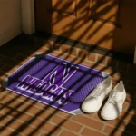 northwestern-wildcats-silver-halftone-purple-doormat-best-selling.webp