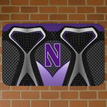 Northwestern Wildcats Torso Pattern Doormat