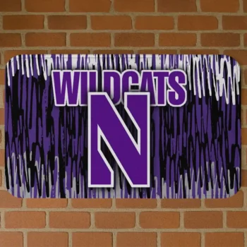 Northwestern Wildcats Vertical Flow Purple Doormat