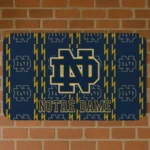 Notre Dame Fighting Irish Bolt Row Navy Doormat
