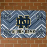 Notre Dame Fighting Irish Chevron Geometrics Navy Doormat