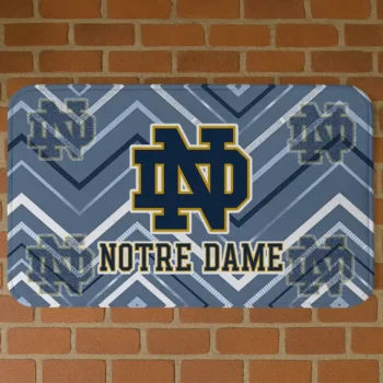 Notre Dame Fighting Irish Chevron Geometrics Navy Doormat