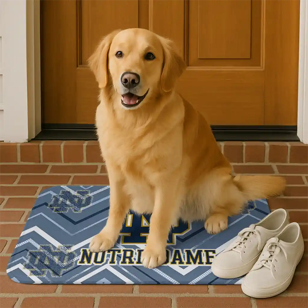 notre-dame-fighting-irish-chevron-geometrics-navy-doormat-high-quality.webp