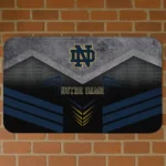 Notre Dame Fighting Irish Chevron Points Navy Black Doormat