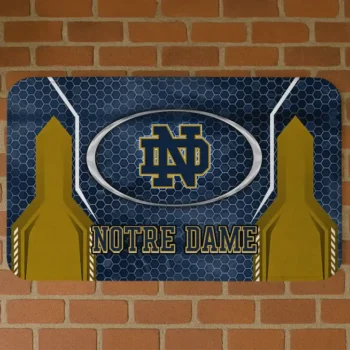 Notre Dame Fighting Irish Hexagon Oval Navy Doormat