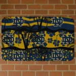 Notre Dame Fighting Irish Palm Silhouette Navy Black Doormat