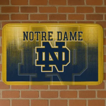 Notre Dame Fighting Irish Pixel Blur Navy Doormat