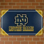 Notre Dame Fighting Irish Silver Halftone Navy Doormat