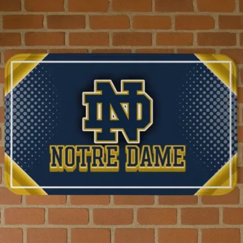 Notre Dame Fighting Irish Silver Halftone Navy Doormat