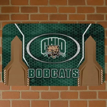 Ohio Bobcats Hexagon Oval Green Doormat
