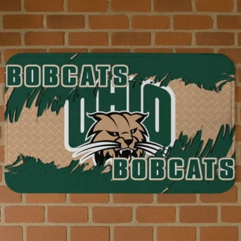 Ohio Bobcats Plate Rip Green Doormat