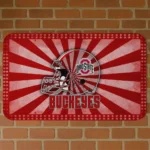 Ohio State Buckeyes Helmet Centerpiece Scarlet Doormat