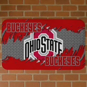 Ohio State Buckeyes Plate Rip Scarlet Doormat