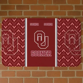 Oklahoma Sooners Chevron Stack Crimson Doormat
