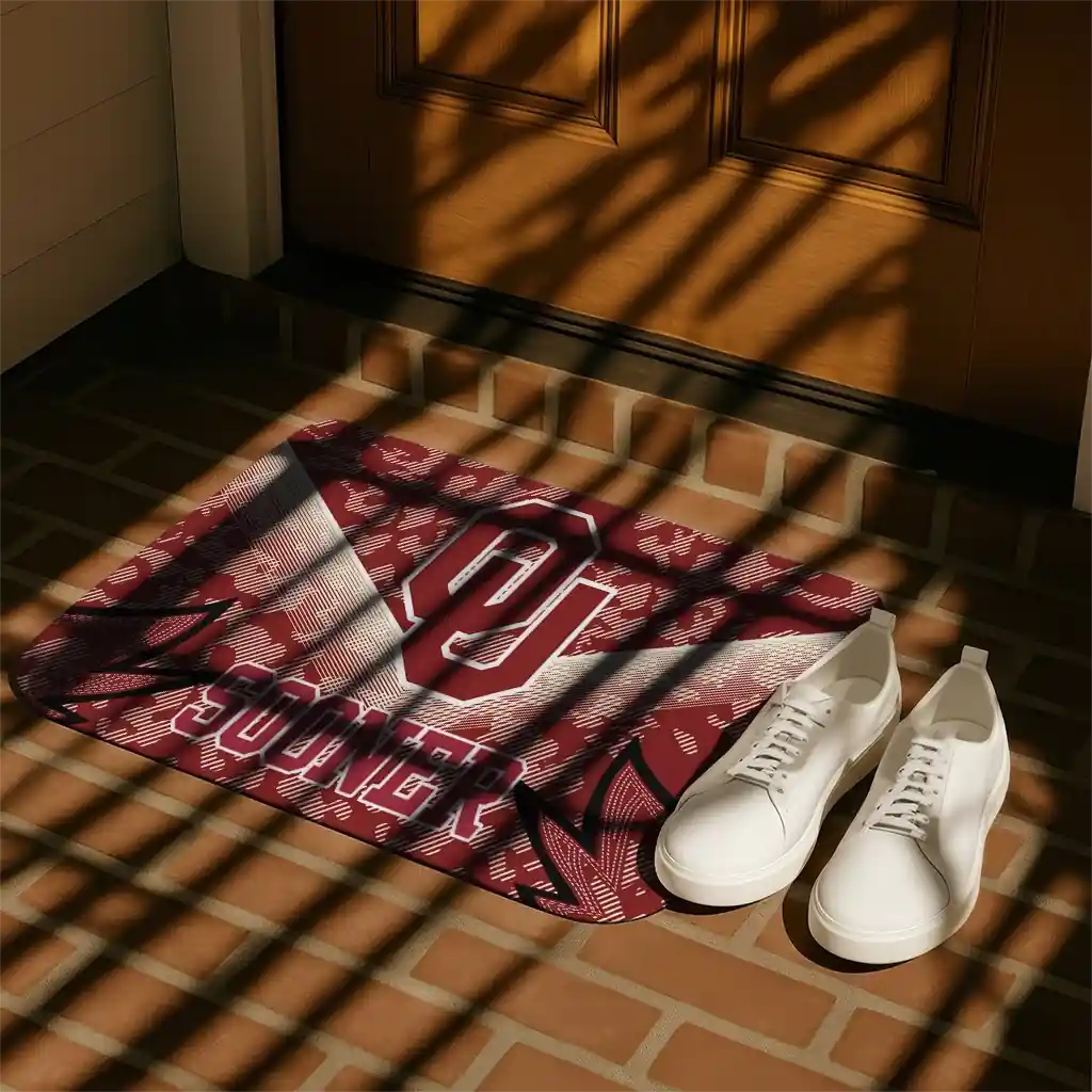 oklahoma-sooners-layered-lines-crimson-doormat-trendy.webp